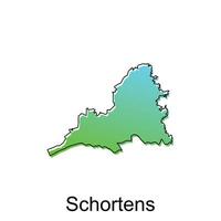 schortens Stadt Karte Illustration. vereinfacht Karte von Deutschland Land Vektor Design Vorlage