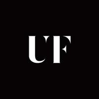 uf logo brev initial logo design mall vektor