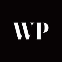 wp logo brief initial logo design template vektor