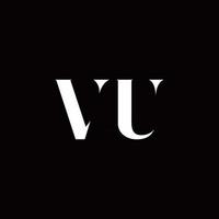 vu logotyp brev initial logo designmall vektor