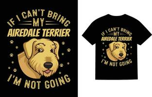 airedale hund t-shirt design vektor