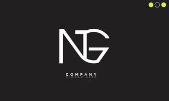 ng alfabetet bokstäver initialer monogram logotyp gn, n och g vektor