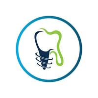 Dental implantieren Logo vektor