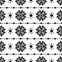 Stammes- aztekisch geometrisch Streifen Muster im schwarz und Weiß Farben. nahtlos ethnisch Muster mit einheimisch amerikanisch Motiv. Design zum Textil- Vorlage und drucken Stoff. vektor