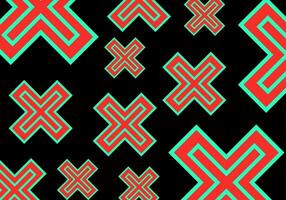 psychedelisch x Muster. groovig Hippie auf schwarz Hintergrund. Vektor Illustration