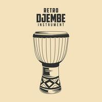 retro djembe Musik- Instrument Vektor Lager Illustration