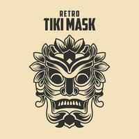 retro tiki mask vektor stock illustration