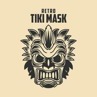 retro tiki mask vektor stock illustration