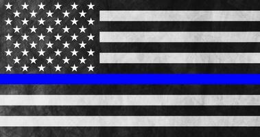 Grunge schwarz USA Flagge mit Blau Streifen vektor