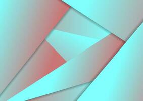 cyan und rot abstrakt korporativ Material minimal Hintergrund vektor