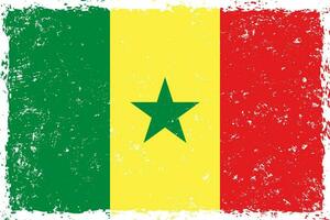 Senegal Flagge im Grunge betrübt Stil vektor