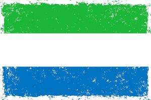 sierra leone flagga i grunge bedrövad stil vektor