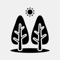 Symbol Wald. Ökologie und Umgebung Elemente. Symbole im Glyphe Stil. gut zum Drucke, Poster, Logo, Infografiken, usw. vektor