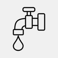 Symbol speichern Wasser. Ökologie und Umgebung Elemente. Symbole im Linie Stil. gut zum Drucke, Poster, Logo, Infografiken, usw. vektor