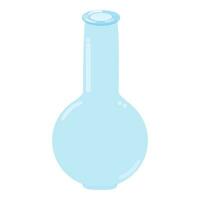 süß transparent Blau Glas Blume Vase, Krug. isoliert auf Weiß Hintergrund, eben Design, eps10 Vektor