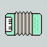 Pixel Kunst Illustration Akkordeon. pixelig Akkordeon. Akkordeon Musik- Symbol pixelig zum das Pixel Kunst Spiel und Symbol zum Webseite und Video Spiel. alt Schule retro. vektor