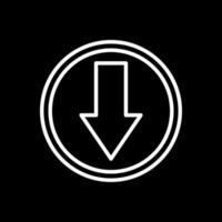 Nieder Pfeil Vektor Symbol Design