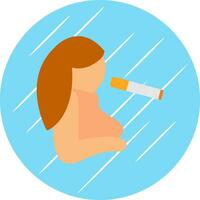 flicka rökning vektor ikon design
