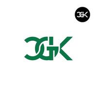 Brief cgk Monogramm Logo Design vektor