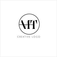 mt Initiale Brief Logo Design vektor