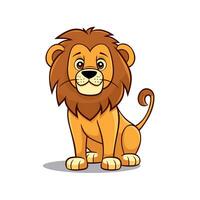 lejon symbol söt lejon tecknad serie vektor