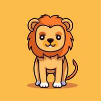 Löwe Symbol süß Löwe Karikatur vektor