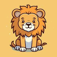 Löwe Symbol süß Löwe Karikatur vektor