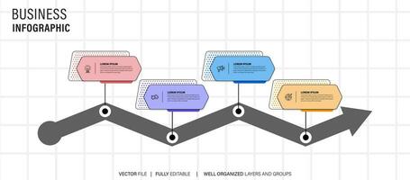 Geschäft Infografik Vorlage Design Symbole 4 Optionen oder Schritte vektor