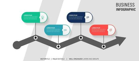 Infografik Geschäft Optionen Diagramm Banner zum korporativ Erfolg vektor