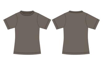 kort ärm t skjorta vektor illustration mall för flickor och damer