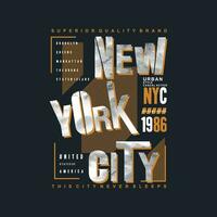 ny york stad, text ram, grafisk mode stil, t skjorta design, typografi vektor, illustration vektor