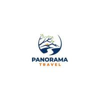 Panorama Reise Logo Design Vektor