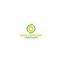 recyceln Zitrone Logo Design Vektor