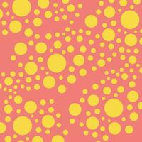 Rosa und Gelb abstrakt Punkte Muster geeignet zum Stoff Drucken vektor