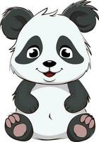 Illustration von süß Baby Panda Sitzung vektor