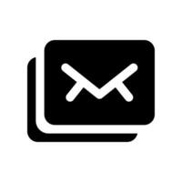 Email Glyphe Symbol. Vektor Symbol zum Ihre Webseite, Handy, Mobiltelefon, Präsentation, und Logo Design.