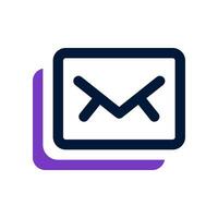 Email Duo Ton Symbol. Vektor Symbol zum Ihre Webseite, Handy, Mobiltelefon, Präsentation, und Logo Design.