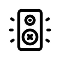 Musik- Lautsprecher Symbol. Vektor Symbol zum Ihre Webseite, Handy, Mobiltelefon, Präsentation, und Logo Design.