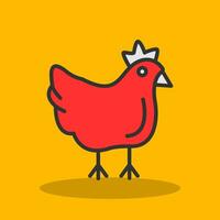 Huhn-Vektor-Icon-Design vektor