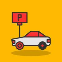 Parkplatz-Vektor-Icon-Design vektor