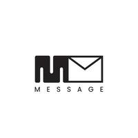ein Kombination von das Brief m Logo und das Briefumschlag Symbol welche ist ein Symbol von das Botschaft vektor