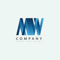 mw Brief Logo Vorlage Design vektor