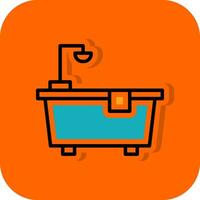 Badewanne-Vektor-Icon-Design vektor