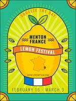 Gullig Menton France Citron Festival Vector