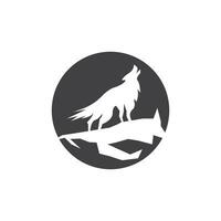 Wolf Silhouette Symbol und Symbol Vektor Vorlage Illustration