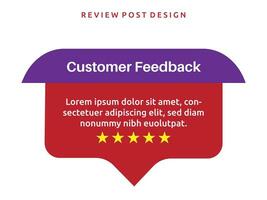 vektor kund respons recension social media posta design mall