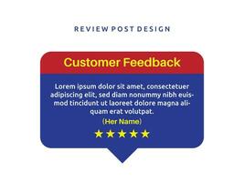 Vektor Kunde Feedback Rezension Sozial Medien Post Design Vorlage