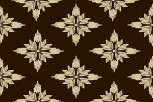 nahtlos Muster, traditionell ethnisch Muster auf braun Hintergrund, aztekisch abstrakt Vektor Muster Design zum