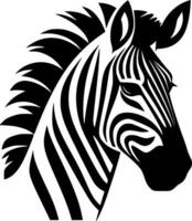 Zebra - - schwarz und Weiß isoliert Symbol - - Vektor Illustration