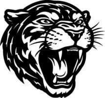 Panther - - minimalistisch und eben Logo - - Vektor Illustration